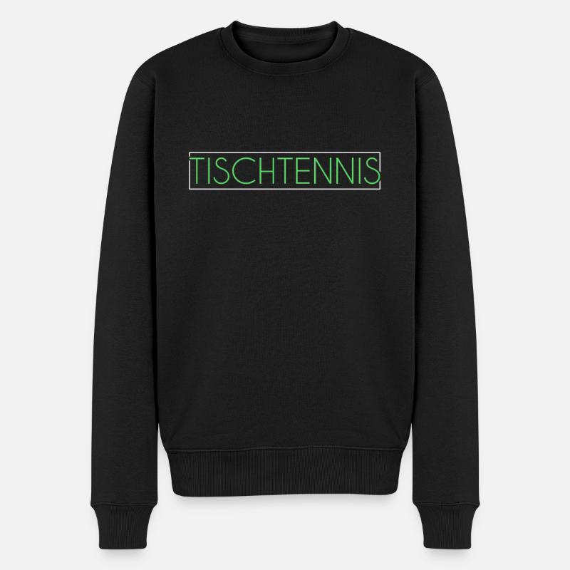 Tischtennis - Männer Premium Bio Pullover - Schwarz