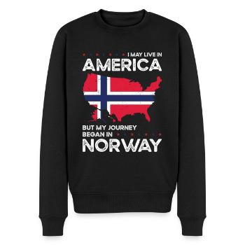 Born Norwegian Norway American USA Citizenship - Men's Premium Organic Jumper - black - Front - Nico (187cm)