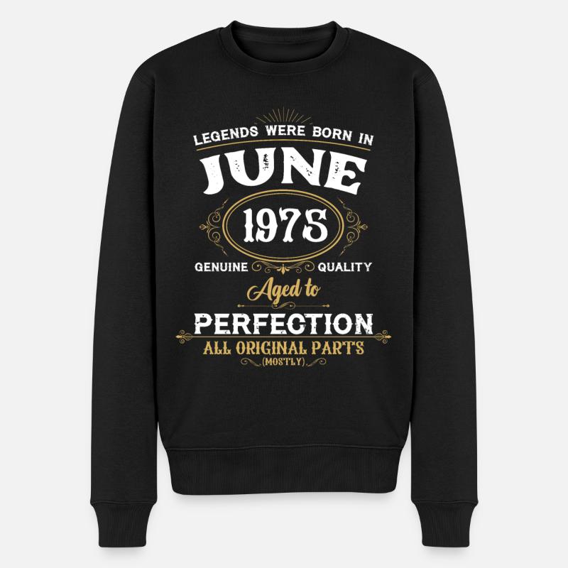 Legends Were Born In June 1962 - Männer Premium Bio Pullover - Schwarz