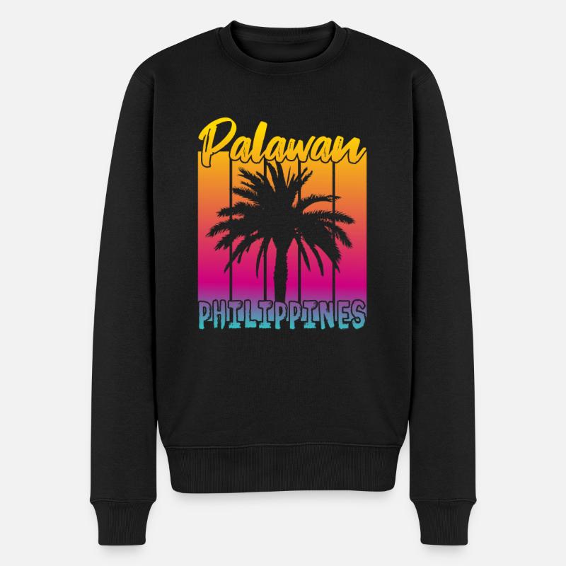 Palawan Philippines Coucher de soleil - Pull Premium bio Homme - noir