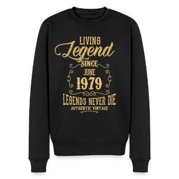 Légende vivante depuis juin 1966 - Pull Premium bio Homme - noir - Devant - Nico (187cm)