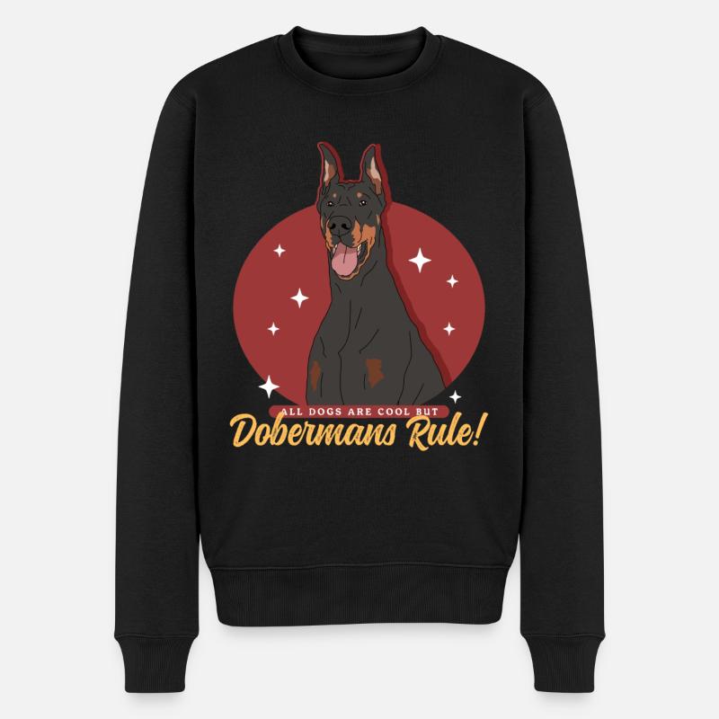 Doberman Dogs Dog Owner Cadeau - Pull Premium bio Homme - noir