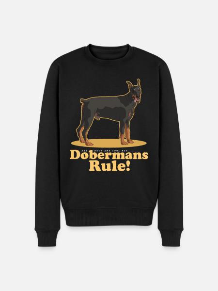 Doberman Dog Dog Owner Gift - Men's Premium Organic Jumper - black