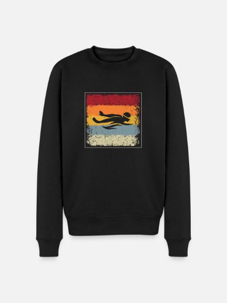 Natation Rétro - Pull Premium bio Homme - noir
