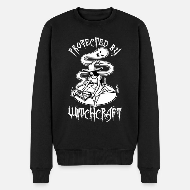 Protected By Witchcraft - Männer Premium Bio Pullover - Schwarz