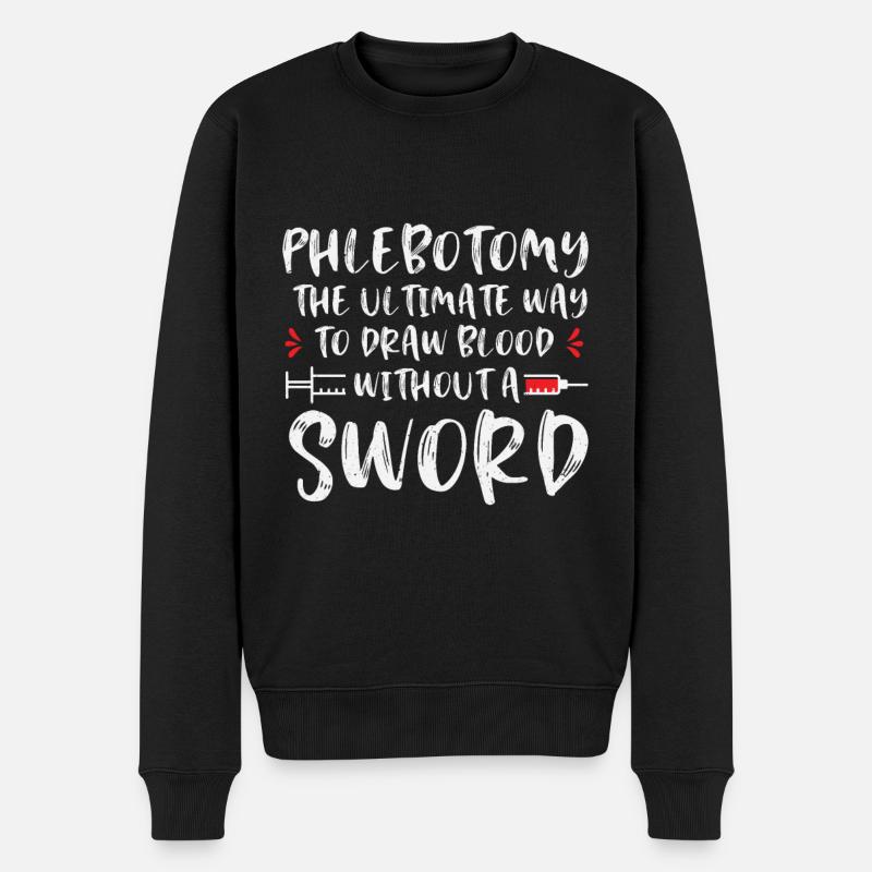 Phlebotomist Phlebotomie Krankenschwester Tech - Männer Premium Bio Pullover - Schwarz