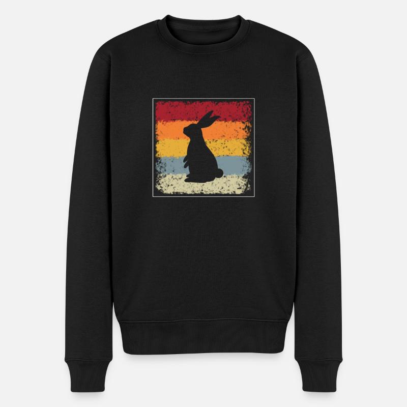 Lapin Rétro - Pull Premium bio Homme - noir