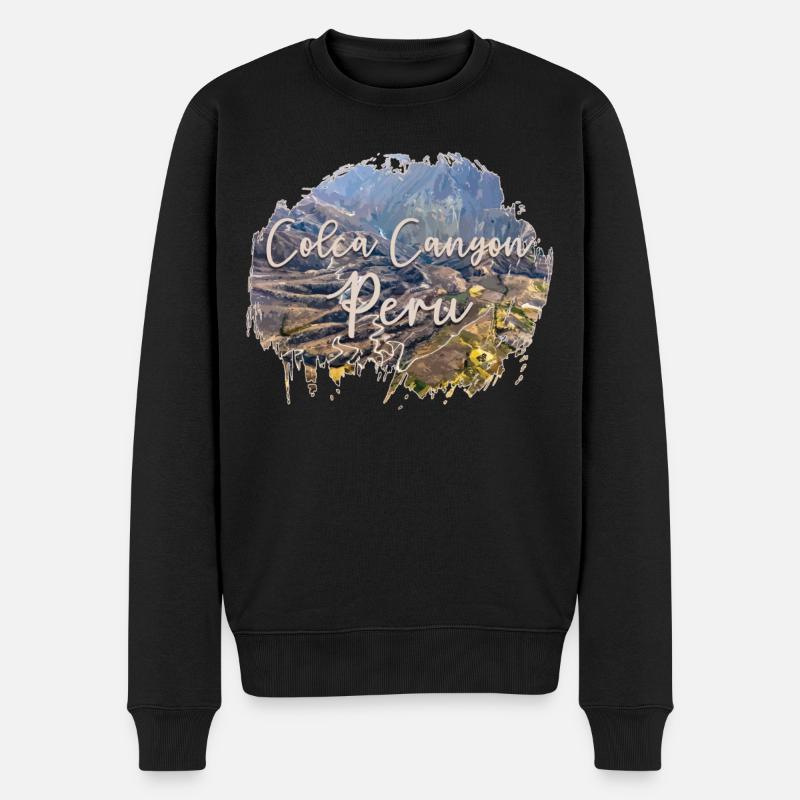 Colca Canyon Pérou Souvenir - Pull Premium bio Homme - noir