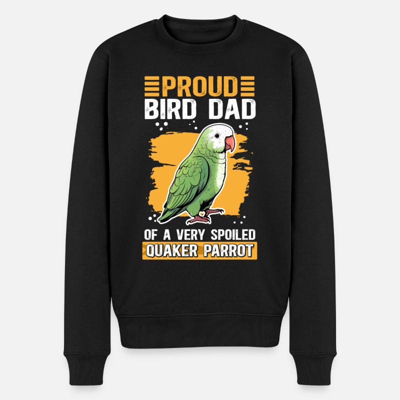 Moine Perruche Perroquets Papa Cadeau - Pull Premium bio Homme - noir