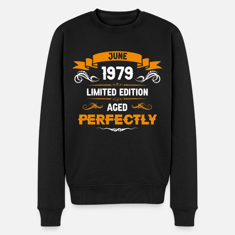 Juin 1979 Cadeau d’anniversaire vintage - Pull Premium bio Homme - noir