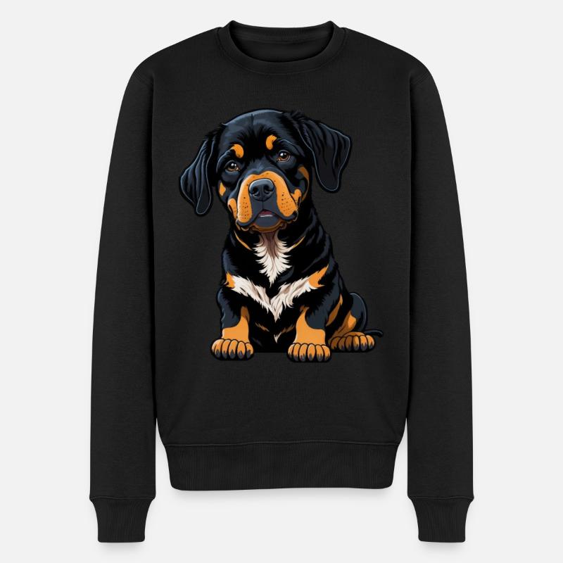 Rottweiler Chien Chiot - Pull Premium bio Homme - noir