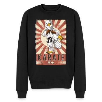 Karate - Männer Premium Bio Pullover - Schwarz - Vorne - Nico (187cm)