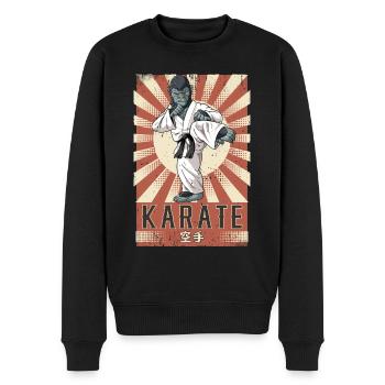 Karate - Männer Premium Bio Pullover - Schwarz - Vorne - Nico (187cm)