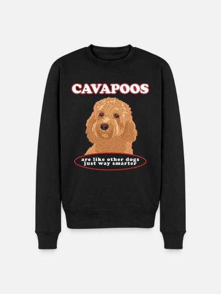 Cavapoo Hund Cavoodle Hundebesitzer Geschenk - Männer Premium Bio Pullover - Schwarz