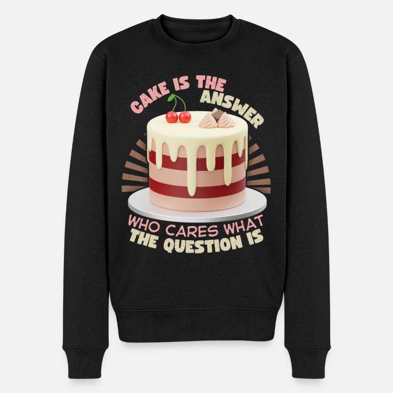 Torte, Bäcker, Kuchen backen lustiger Spruch - Männer Premium Bio Pullover - Schwarz