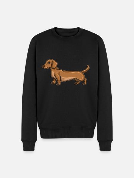 Gravhund gave Dixie Wiener Doxie Gravhund - Økologisk premium-sweatshirt til mænd - sort