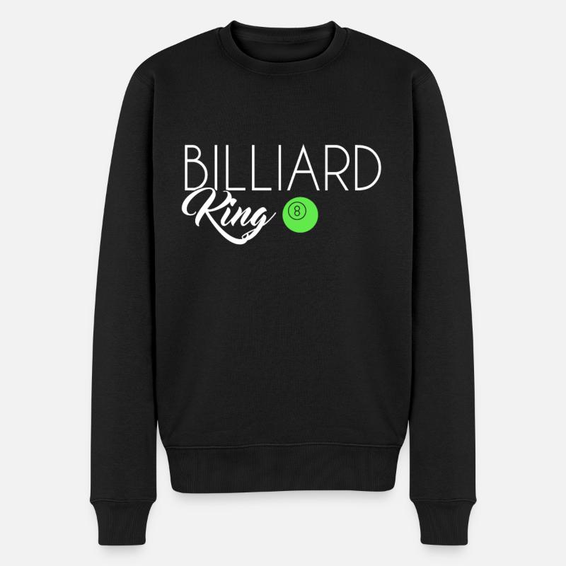 Billiard King - Männer Premium Bio Pullover - Schwarz