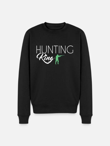 Hunting King - Männer Premium Bio Pullover - Schwarz