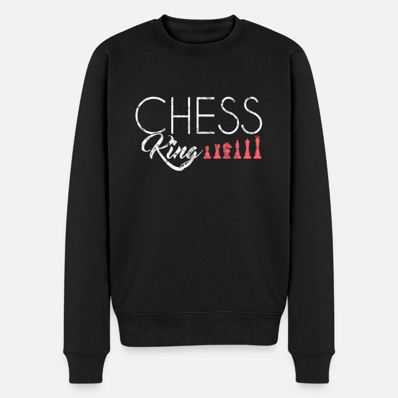 Chess King - Männer Premium Bio Pullover - Schwarz