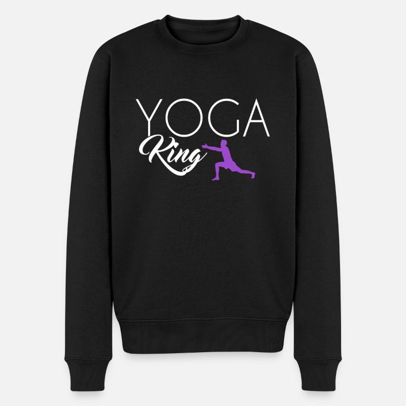 Roi du yoga - Pull Premium bio Homme - noir