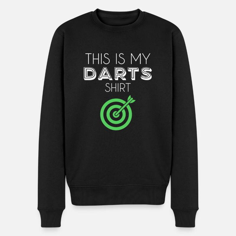 darts shirt - Männer Premium Bio Pullover - Schwarz
