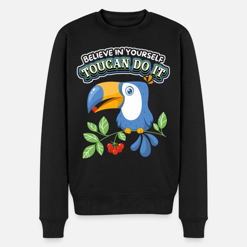Blague toucan, toucan comique, drôle de dicton - Pull Premium bio Homme - noir