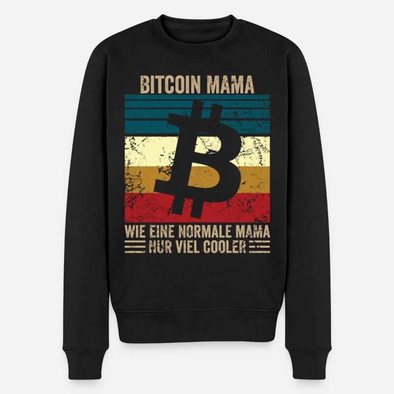 Bitcoin Mama - Männer Premium Bio Pullover - Schwarz