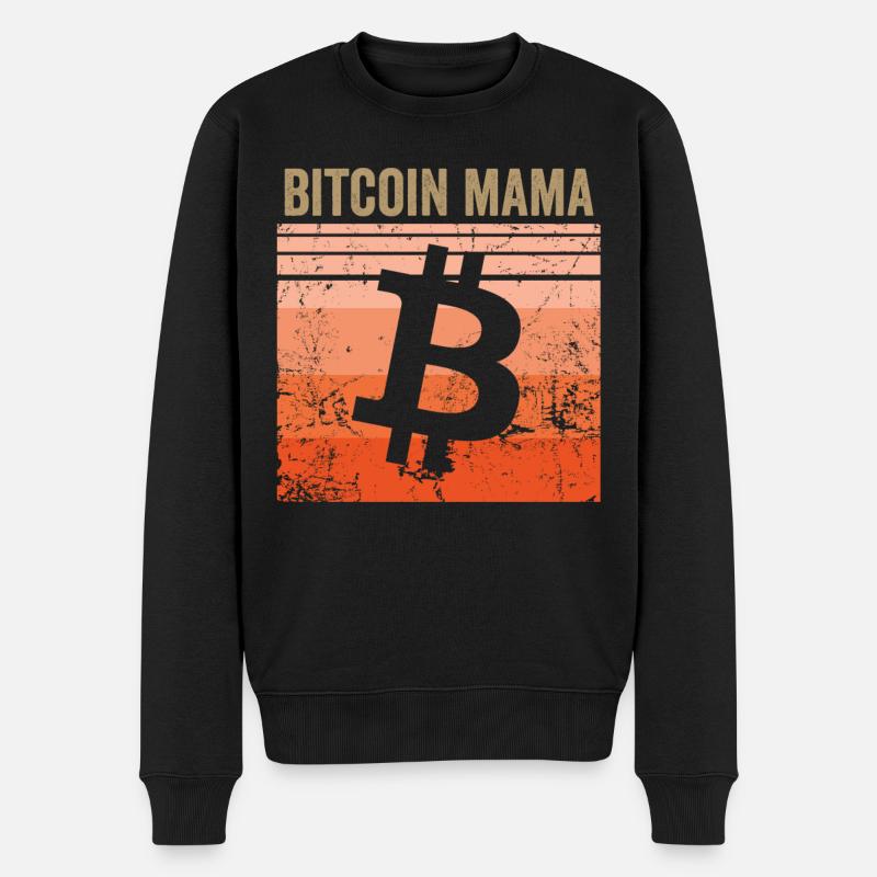 Bitcoin Mama - Männer Premium Bio Pullover - Schwarz