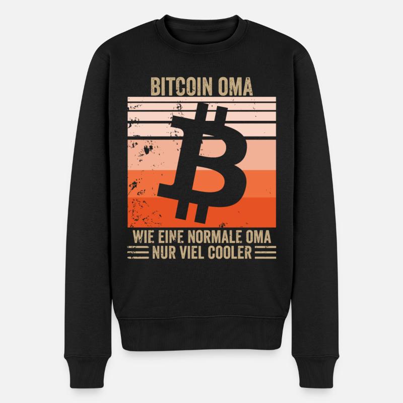 Bitcoin Oma - Männer Premium Bio Pullover - Schwarz