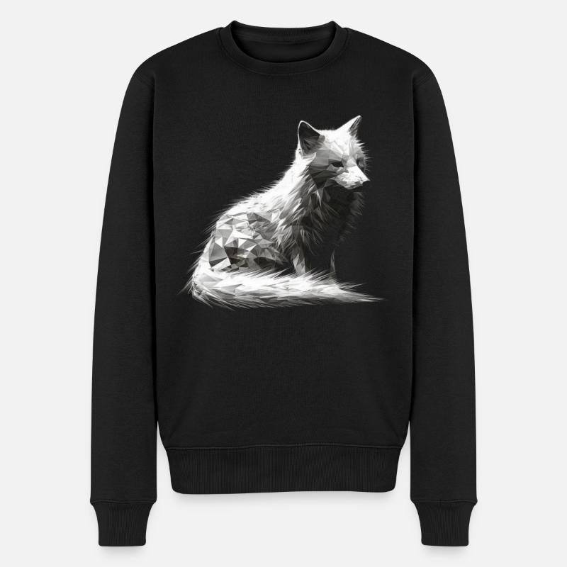 Fuchs Tierliebhaber Geschenk Wildtier Tier Motiv - Männer Premium Bio Pullover - Schwarz