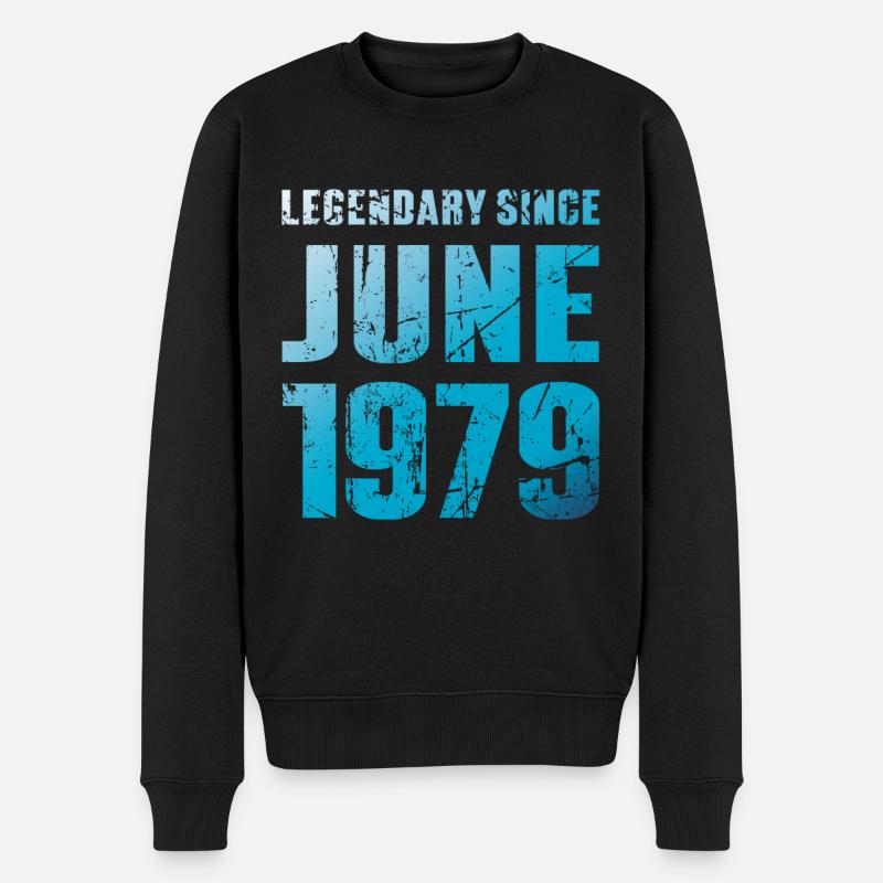 Juni 1979 Limited Edition Geburtstag Geschenk - Männer Premium Bio Pullover - Schwarz