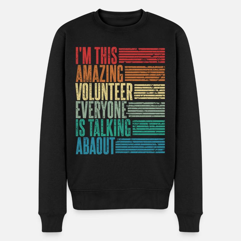 Vintage Volunteer Volunteer Gift Retro - Pull Premium bio Homme - noir