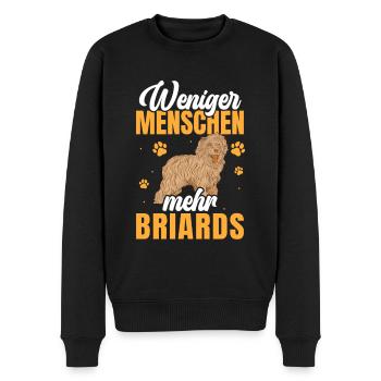 Mehr Briards Berger de Brie - Männer Premium Bio Pullover - Schwarz - Vorne - Nico (187cm)