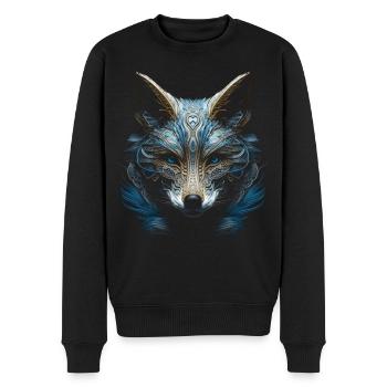 Fuchs Tierliebhaber Geschenk Wildtier Tier Motiv - Männer Premium Bio Pullover - Schwarz - Vorne - Nico (187cm)