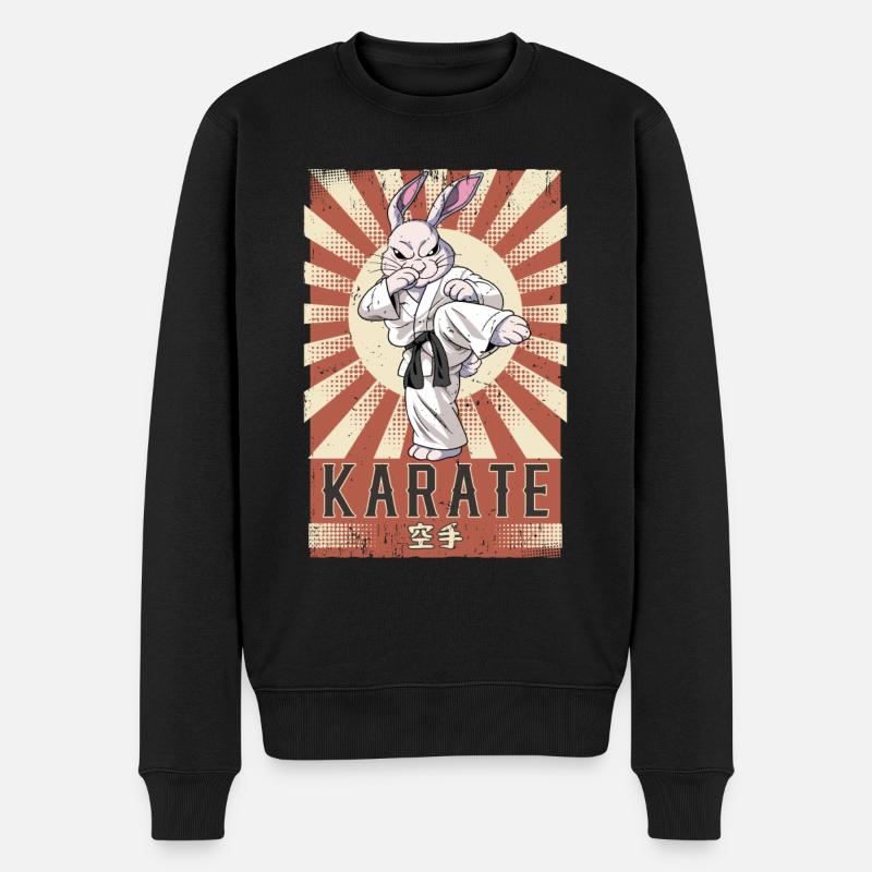 Karate - Männer Premium Bio Pullover - Schwarz