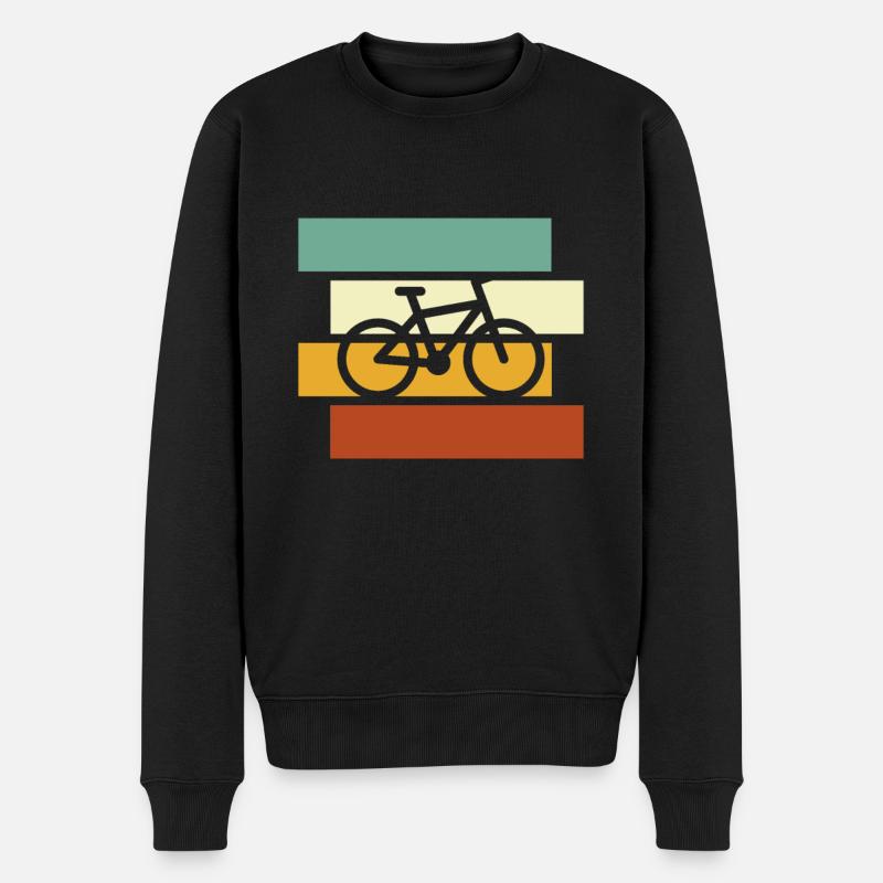 Fahrrad Retro - Männer Premium Bio Pullover - Schwarz
