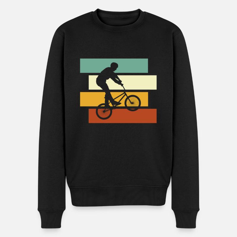 BMX retro - Männer Premium Bio Pullover - Schwarz