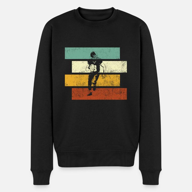 Rétro Rugby - Pull Premium bio Homme - noir