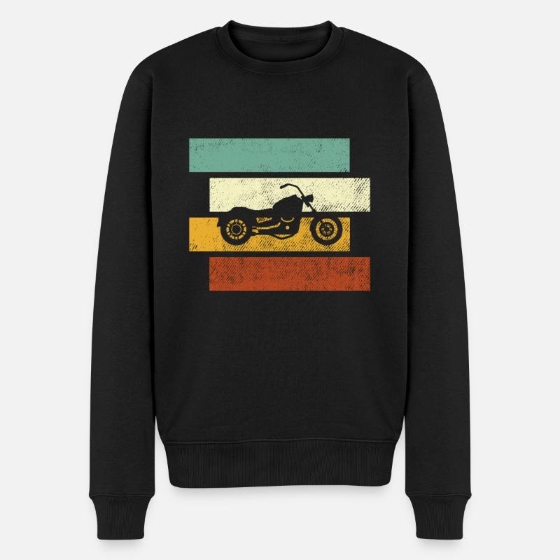 Moto Rétro - Pull Premium bio Homme - noir