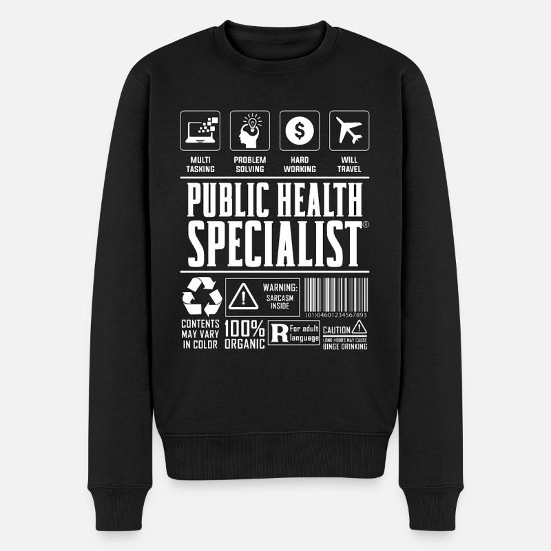 Public Health Specialist Scientist Health Worker - Männer Premium Bio Pullover - Schwarz