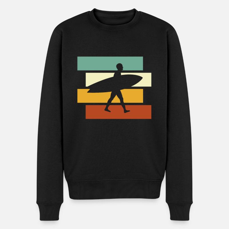 Surf Rétro - Pull Premium bio Homme - noir