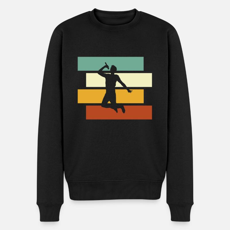 Singen Retro - Männer Premium Bio Pullover - Schwarz