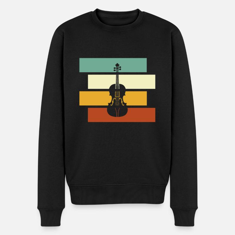 Violon Rétro - Pull Premium bio Homme - noir