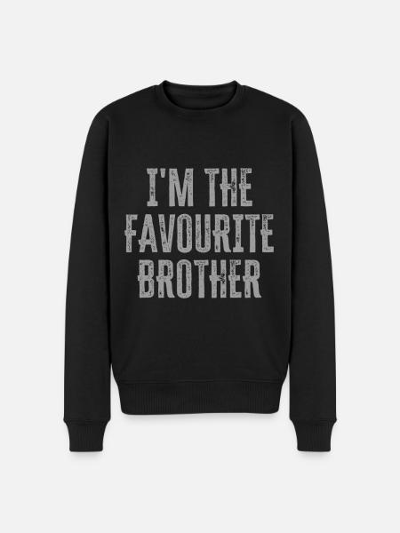 Jeg er favorit bror sjove søskende familie ma - Økologisk premium-sweatshirt til mænd - sort