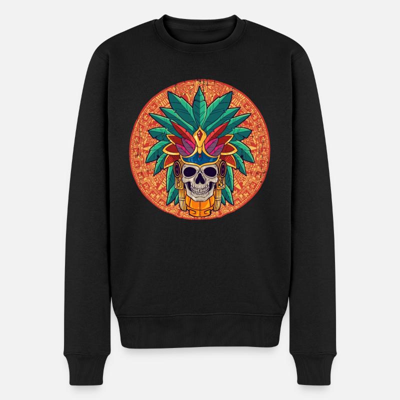 Guerrier aztèque mexicain Aztèques - Pull Premium bio Homme - noir