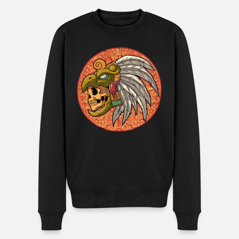 Guerrier aztèque mexicain Aztèques - Pull Premium bio Homme - noir