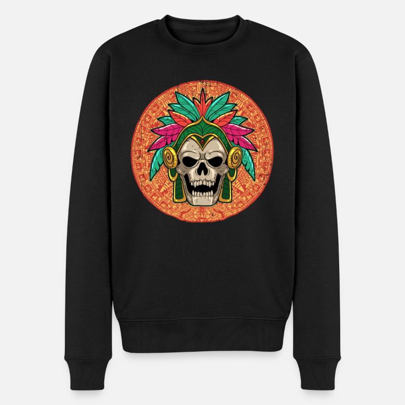 Guerrier aztèque mexicain Aztèques - Pull Premium bio Homme - noir