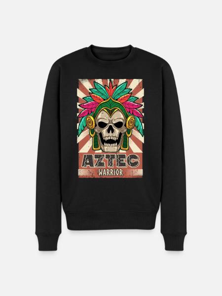 Mexican Aztec warrior Aztecs - Men's Premium Organic Jumper - black