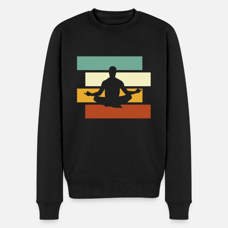 Yoga Rétro - Pull Premium bio Homme - noir