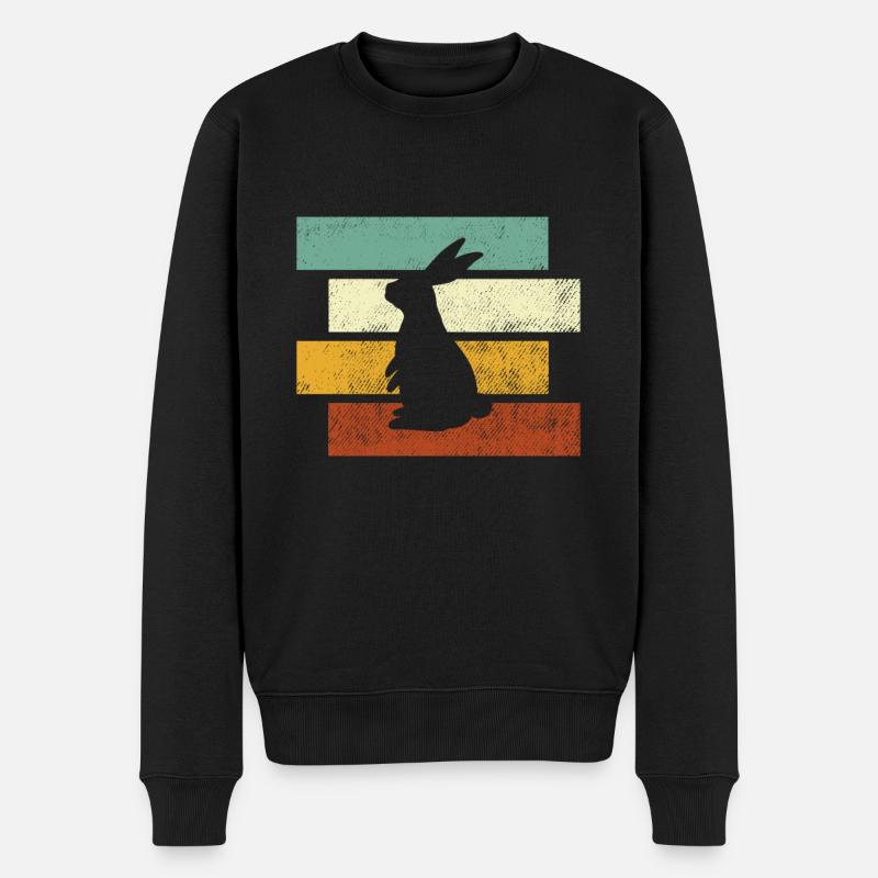 Lapin Rétro - Pull Premium bio Homme - noir